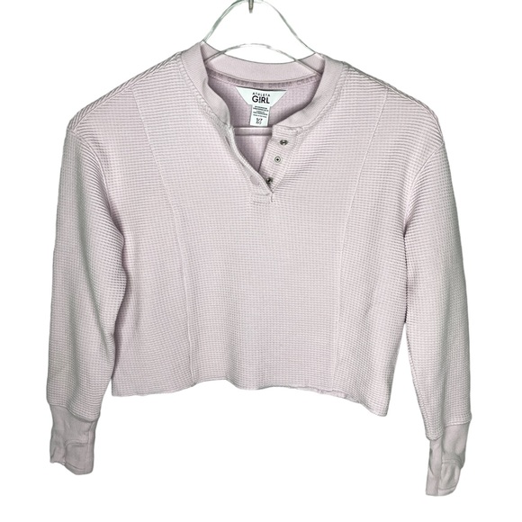 Athleta Girl Lilac Purple Settle in Waffle Sweatshirt - Picture 2 of 5